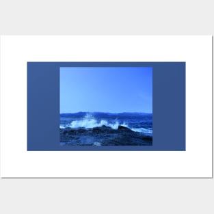 Blue Ocean Waves Posters and Art